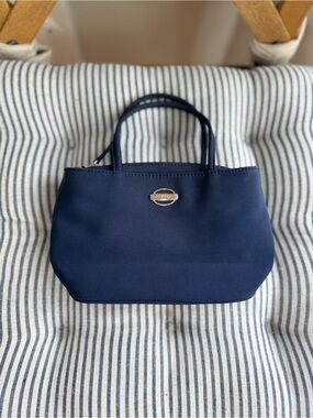 Vintage 90s ESPRIT Navy Blue Nylon Mini Bag Purse